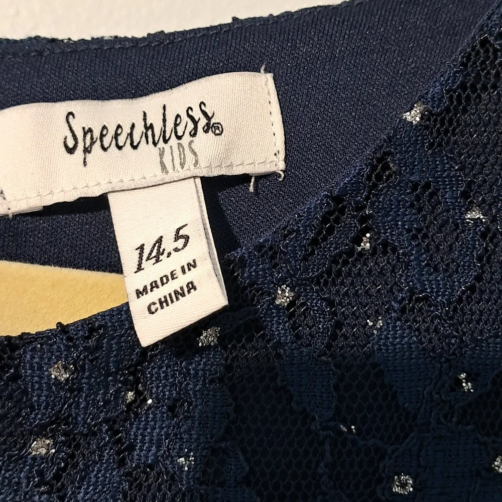 Speechless Kids Dress.‎ Size 14.5. Navy.